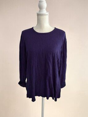 GRETCHEN SCOTT Navy Blue Long Sleeve Top Size Medium